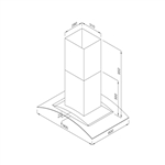Máy hút mùi đảo Malloca MC 9081 ISLAND New